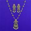 Antique Moti Pendant Set with Mehndi Plating