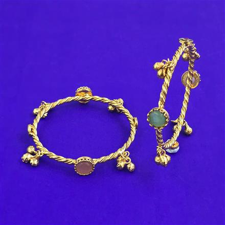 Antique 2 Pc Classic Bangles with Gold Plating