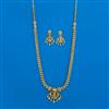 Antique Long Necklace with Matte Gold Plating