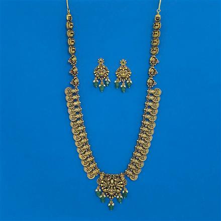 Antique Temple Necklace with Matte Gold Plating