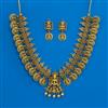Antique Temple Necklace with Matte Gold Plating