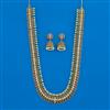 Antique Long Necklace with Matte Gold Plating
