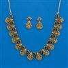 Antique Temple Necklace with Matte Gold Plating