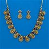 Antique Temple Necklace with Matte Gold Plating