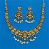 Antique Temple Necklace with Matte Gold Plating