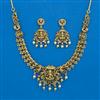 Antique Temple Necklace with Matte Gold Plating
