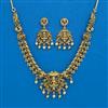 Antique Temple Necklace with Matte Gold Plating