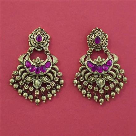 Antique Classic Earring with Matte Gold Plating