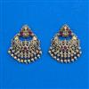 Antique Temple Earring with Matte Gold Plating