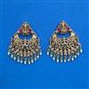 Antique Temple Earring with Matte Gold Plating