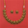 Antique Temple Necklace with Matte Gold Plating