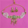 Antique Choker Necklace with Matte Gold Plating