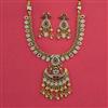 Antique Moti Necklace with Matte Gold Plating