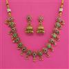 Antique Choker Necklace with Matte Gold Plating