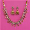 Antique Choker Necklace with Matte Gold Plating
