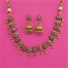 Antique Choker Necklace with Matte Gold Plating