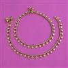 Antique Plain Gold Payal with Gold Plating