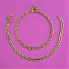 Antique Plain Gold Payal with Gold Plating