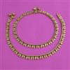 Antique Plain Gold Payal with Gold Plating