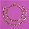 Antique Plain Gold Payal with Gold Plating