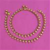 Antique Plain Gold Payal with Gold Plating
