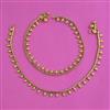 Antique Plain Gold Payal with Gold Plating