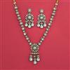 Antique Moti Necklace with Mehndi Plating