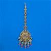 Antique Temple Tikka with Matte Gold Plating