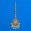 Antique Temple Tikka with Matte Gold Plating