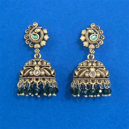 Antique Jhumki with Matte Gold Plating