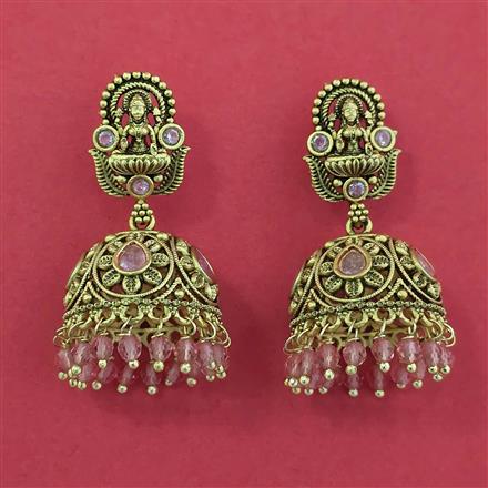 Antique Jhumki with Matte Gold Plating