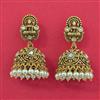 Antique Jhumki with Matte Gold Plating