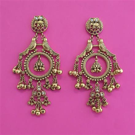 Antique Classic Earring with Matte Gold Plating