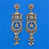 Antique Long Earring with Matte Gold Plating