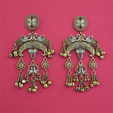 Antique Classic Earring with Matte Gold Plating