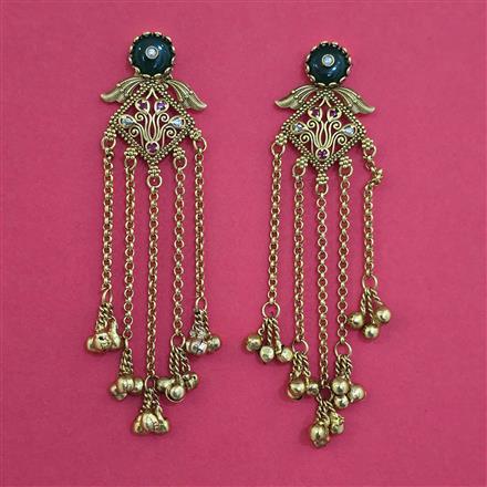 Antique Heritage Earring with Matte Gold Plating