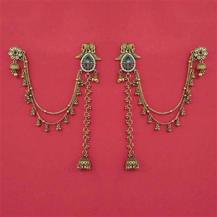 Antique Heritage Earring with Matte Gold Plating