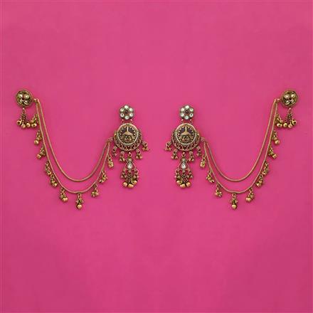 Antique Heritage Earring with Matte Gold Plating