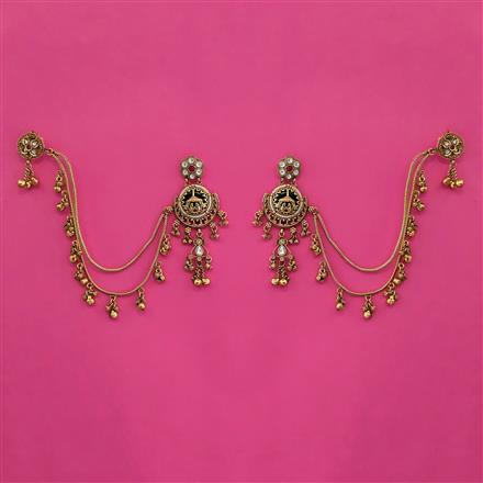 Antique Heritage Earring with Matte Gold Plating