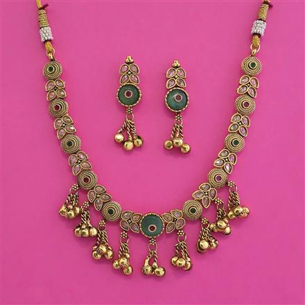 Antique Heritage Necklace with Matte Gold Plating