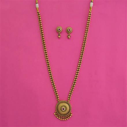 Antique Classic Necklace with Matte Gold Plating