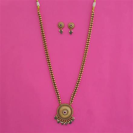 Antique Classic Necklace with Matte Gold Plating