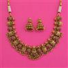 Antique Temple Necklace with Matte Gold Plating