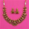 Antique Temple Necklace with Matte Gold Plating