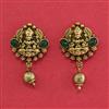 Antique Temple Earring with Matte Gold Plating