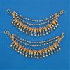 Antique Temple Ear Chain with Matte Gold Plating
