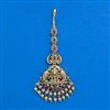 Antique Temple Tikka with Matte Gold Plating