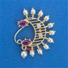 Antique Moti Nose Ring with Gold Plating