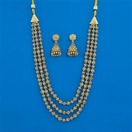 Antique Plain Gold Mala with Gold Plating