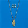 Antique Long Mangalsutra with Matte Gold Plating